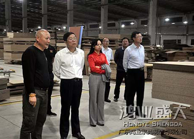 赣州市副市长南康区委书记 徐兵一行,莅临鸿业家具集团考察 alt=